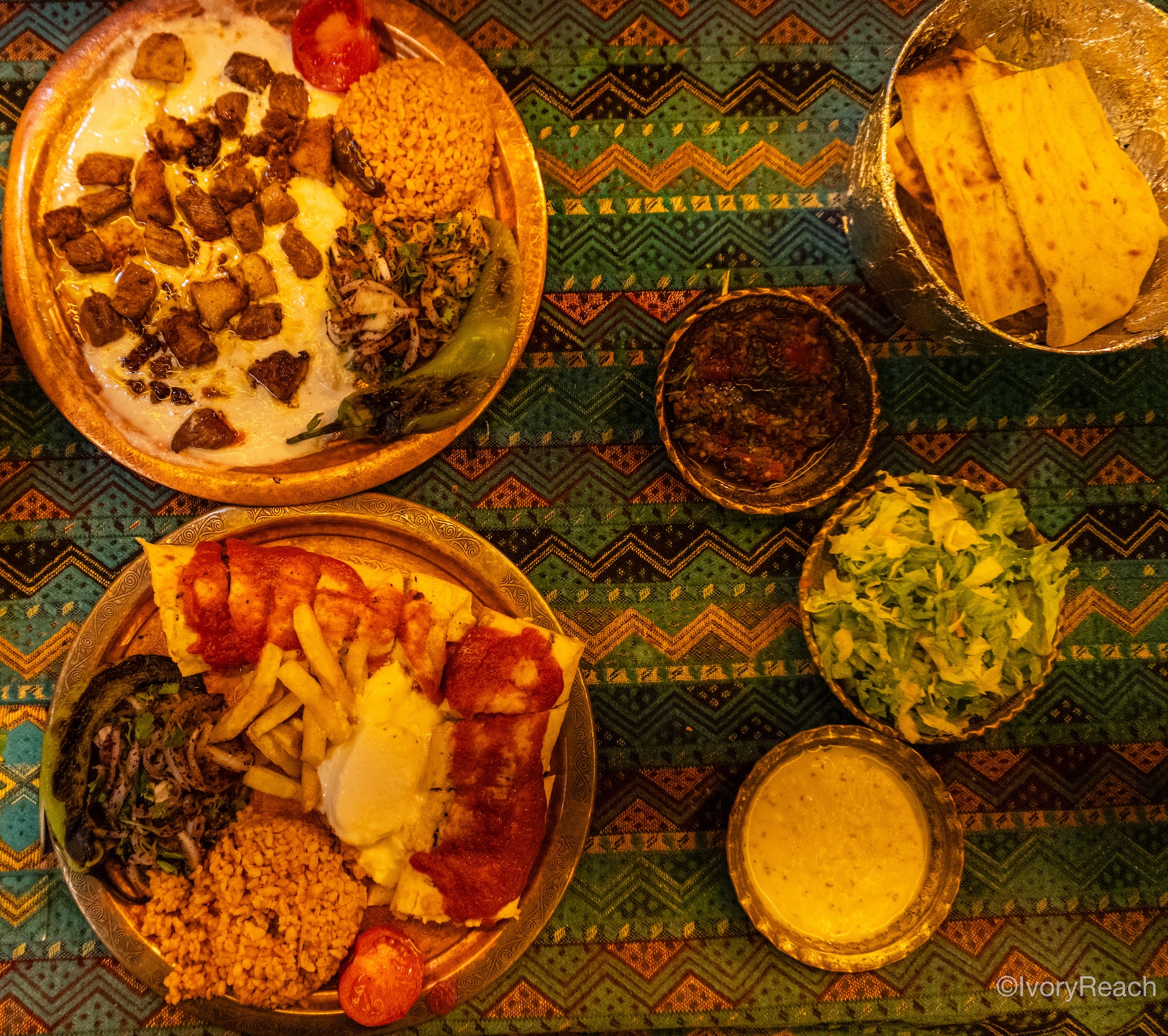 Turkish feast overhead