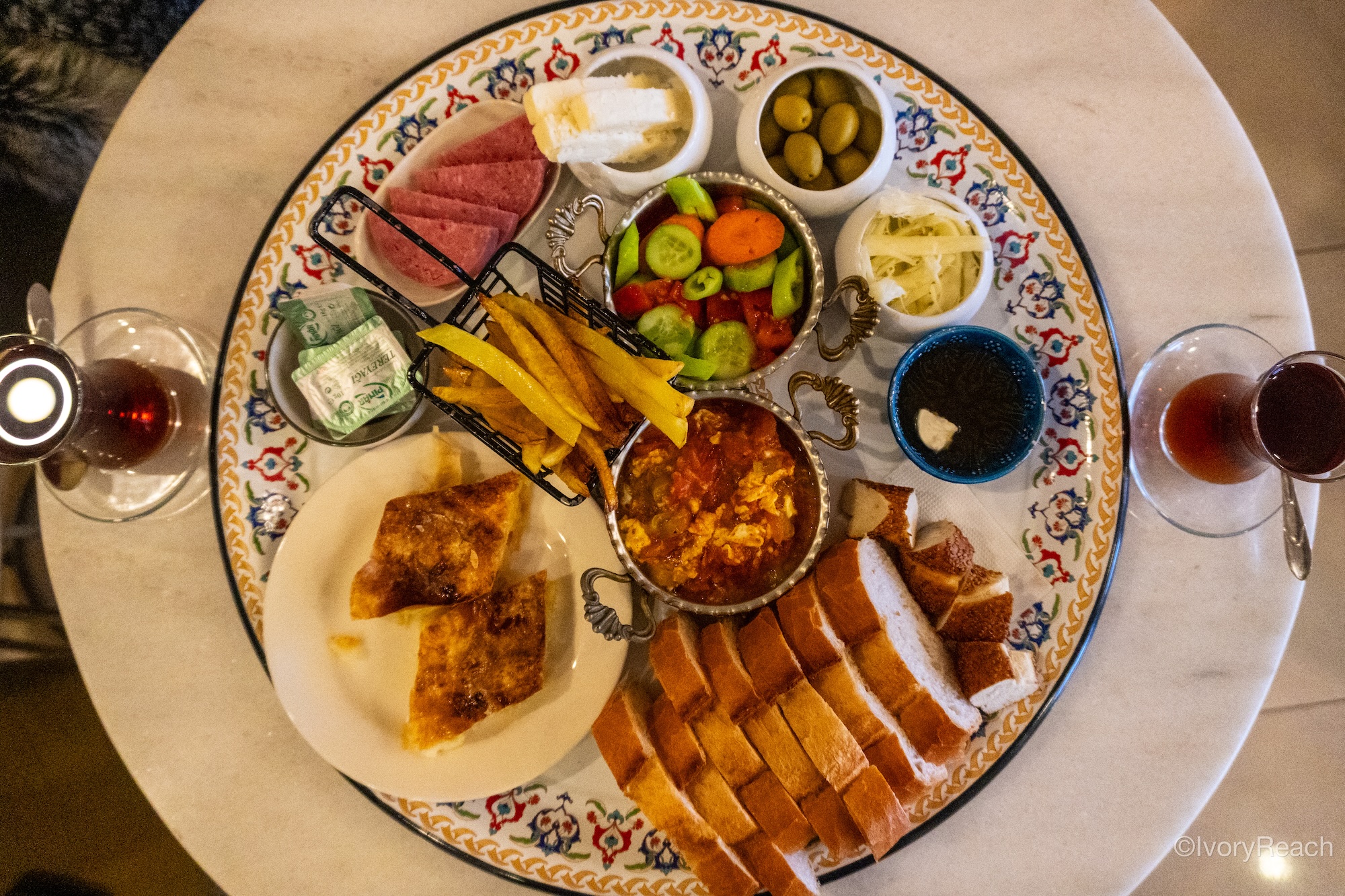 Turkish breakfast spread